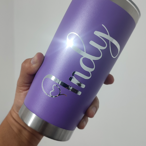 Termo de 20 oz con Tapa Antiderrame y Personalización un Color