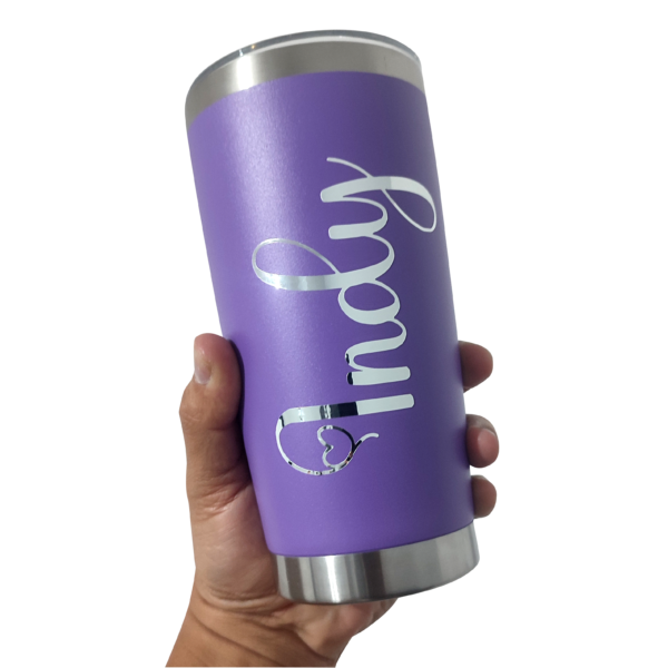 Termo de 20 oz con Tapa Antiderrame y Personalización un Color