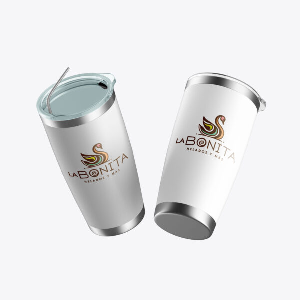 Termo de 20 oz con Tapa Antiderrame y Personalización a Todo Color